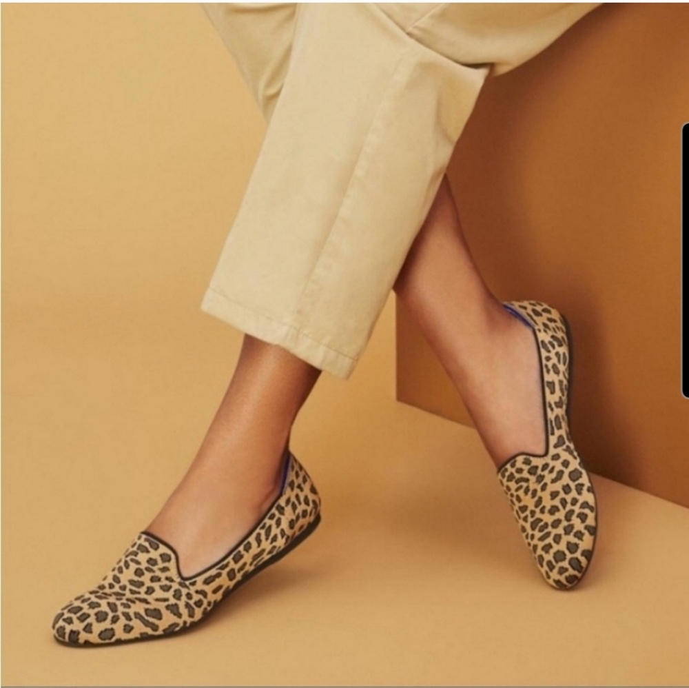 Rothy’s Animal Print Loafer Size 6.5 Retired Cheetah Slip On Ballet Flat